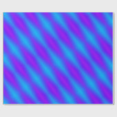 Retro Helderblauw & Paarse Harlekijn Cadeaupapier (Vlak)