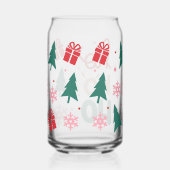 Retro Heldere Kerst Iconen Ho Ho Ho Blikvorm Glas (Rechts)