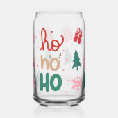 Retro Heldere Kerst Iconen Ho Ho Ho Blikvorm Glas (Links)