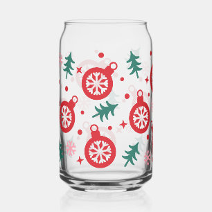 Retro Heldere Kerst Ornamenten Blikvorm Glas