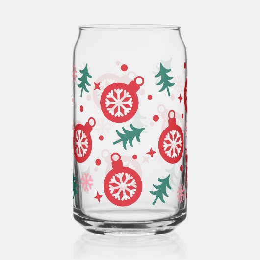 Retro Heldere Kerst Ornamenten Blikvorm Glas (Voorkant)