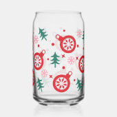 Retro Heldere Kerst Ornamenten Blikvorm Glas (Achterkant)