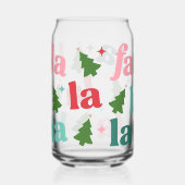 Retro Heldere Kerstboom Fa La Blikvorm Glas (Voorkant)