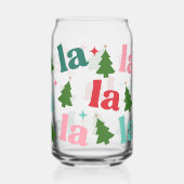 Retro Heldere Kerstboom Fa La Blikvorm Glas (Achterkant)