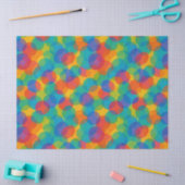 Retro Heldere Kleuren Amorfe Vormen Kunstpatroon Tissuepapier (Craft)