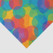 Retro Heldere Kleuren Amorfe Vormen Kunstpatroon Tissuepapier (Detail)