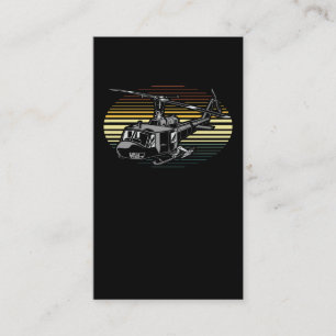 Retro Helikopter Love Aviation Visitekaartje