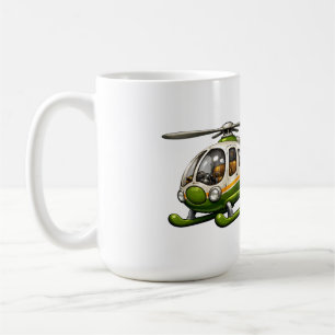 Retro Helikopter Piloot Jongen met Vintage Chopper Koffiemok