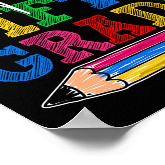 Retro Hello 5th Grade First Day Of School Boys Gir Poster (Hoek)