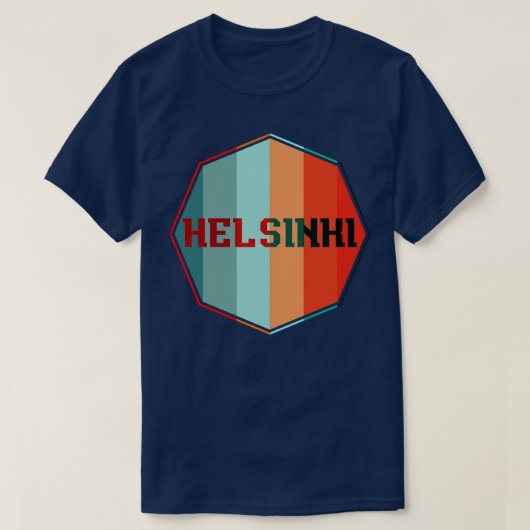 Retro Helsinki Hoofdstad Finland T-shirt (Design voorkant)