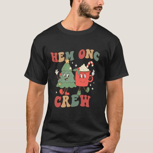 Retro Hem Onc Crew Hematologie Oncologie Verpleegk T-shirt (Voorkant)