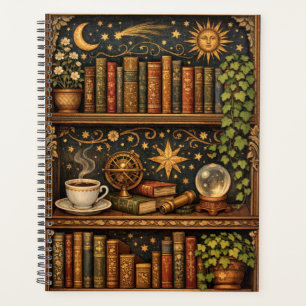 Retro hemelboekenplank koffieliefhebber planner