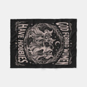 Retro Hemelse God Vrouwen Mogen Geen Hobby's Hebbe Fleece Deken (Voorkant (Horizontaal))