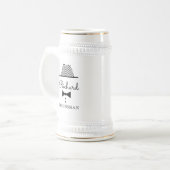 Retro Heren Bruidsjonker Cadeau Bierpul (Voorkant links)
