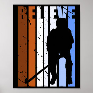 Retro heren veldhockey speler verjaardag jongens V Poster