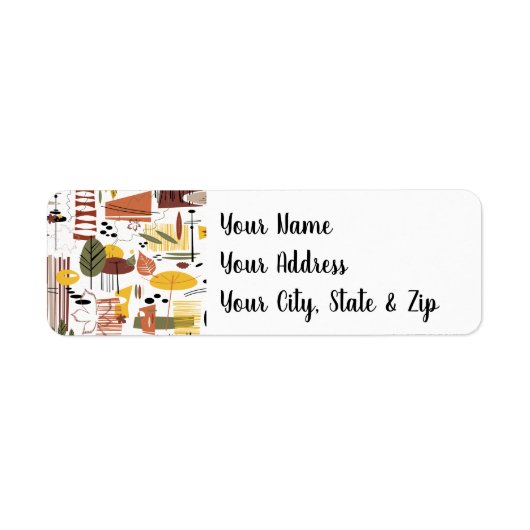 Retro Herfst A Go-Go Etiket (Voorkant)