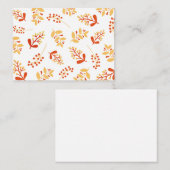 Retro Herfst Bloemen 2 Notitiekaart Notitiekaartje (Voorkant / Achterkant)