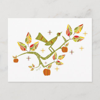 Retro Herfst Briefkaart