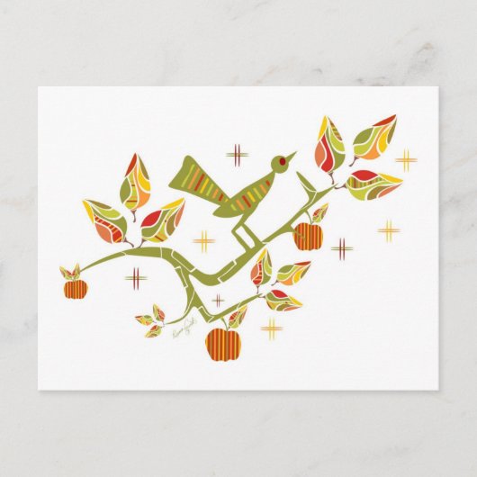 Retro Herfst Briefkaart (Voorkant)