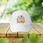 Retro Herfst Dankbaar Gelukkig Gezegende Typografi Trucker Pet