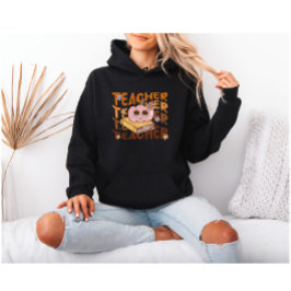 Retro Herfst Docent Pompoen Halloween Hoodie