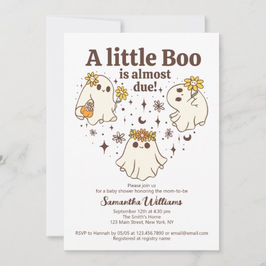 Retro Herfst Een beetje boe is bijna te wijten aan Kaart (Voorkant)