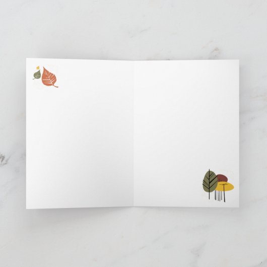 Retro Herfst gaan-gaat Kaart (Binnen)