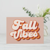 Retro herfst gevoelens kaart (Staand voorkant)