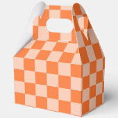 Retro Herfst Herfst Sinaasappel Tartan Plaid Bedankdoosjes (Voorkant)
