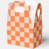 Retro Herfst Herfst Sinaasappel Tartan Plaid Bedankdoosjes (Open)