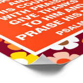 Retro Herfst Herfstbloemen Bourgogne Thanksgiving Poster (Hoek)