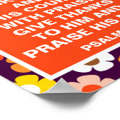 Retro Herfst Herfstbloemen Paarse Thanksgiving Poster (Hoek)