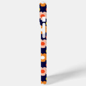 Retro Herfst Herfstbloemen Patroon Blauw Case-Mate iPhone Case (Achterkant / Links)