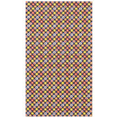 Retro Herfst Herfstbloemen Patroon Blauw Tafelkleed (Voorkant)