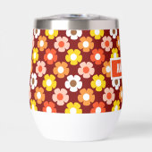 Retro Herfst Herfstbloemen Patroon Rood (Voorkant)