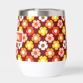 Retro Herfst Herfstbloemen Patroon Rood (Achterkant)