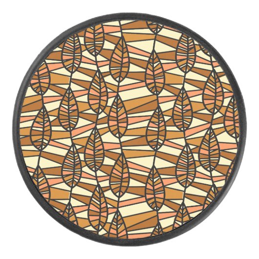 Retro Herfst Hockey Puck (Voorkant)