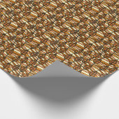 Retro herfst inpakpapier (Hoek)