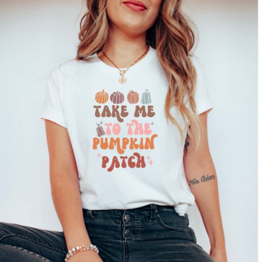 Retro Herfst Lover Quote Pumpkin Patch T-shirt