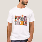 Retro Herfst Meid - Herfst T-Shirt (Voorkant)