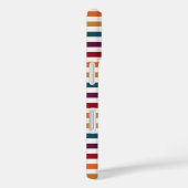 Retro herfst multi-kleurige horizontale gestreepte Case-Mate iPhone case (Achterkant / Rechts)