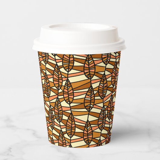 Retro herfst papieren bekers (Voorkant)