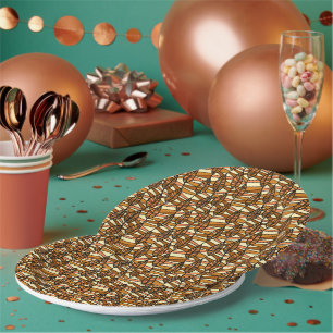 Retro Herfst Papieren Borden Bordje
