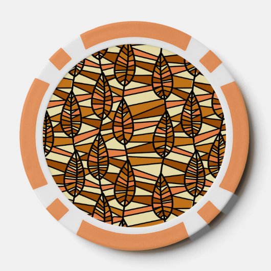 Retro herfst poker chips (Achterkant)