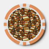 Retro herfst poker chips (Voorkant)