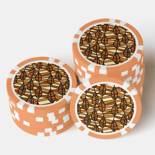 Retro herfst poker chips (Opstapeling)