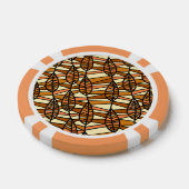 Retro herfst poker chips (Enkel)