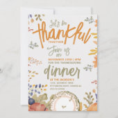 Retro Herfst Sage Thanksgiving Diner Waterverf Kaart (Voorkant)