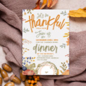 Retro Herfst Sage Thanksgiving Diner Waterverf Kaart