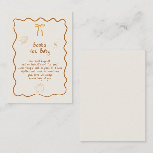 Retro Herfst Schetsboeken voor Baby Enclosure Kaar Informatiekaartje (Voorkant / Achterkant)